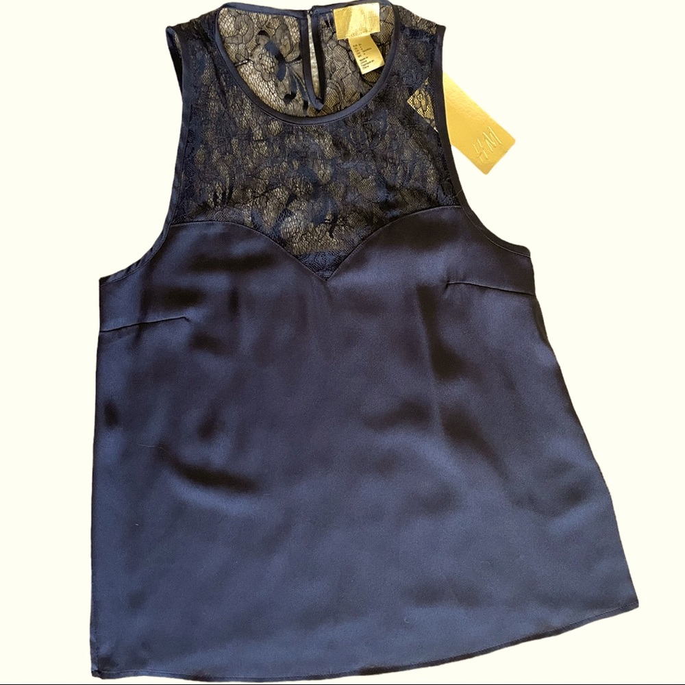 H&M Silk Lace Tank Blouse